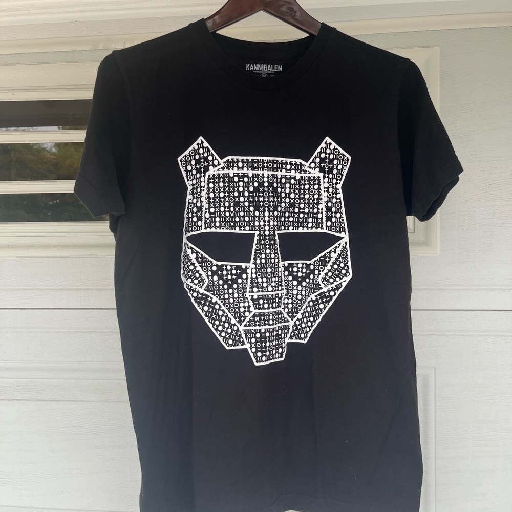 Kannibalen Mens Black Tiger Sex Machine Graphic Short Sleeve T Shirt Size M